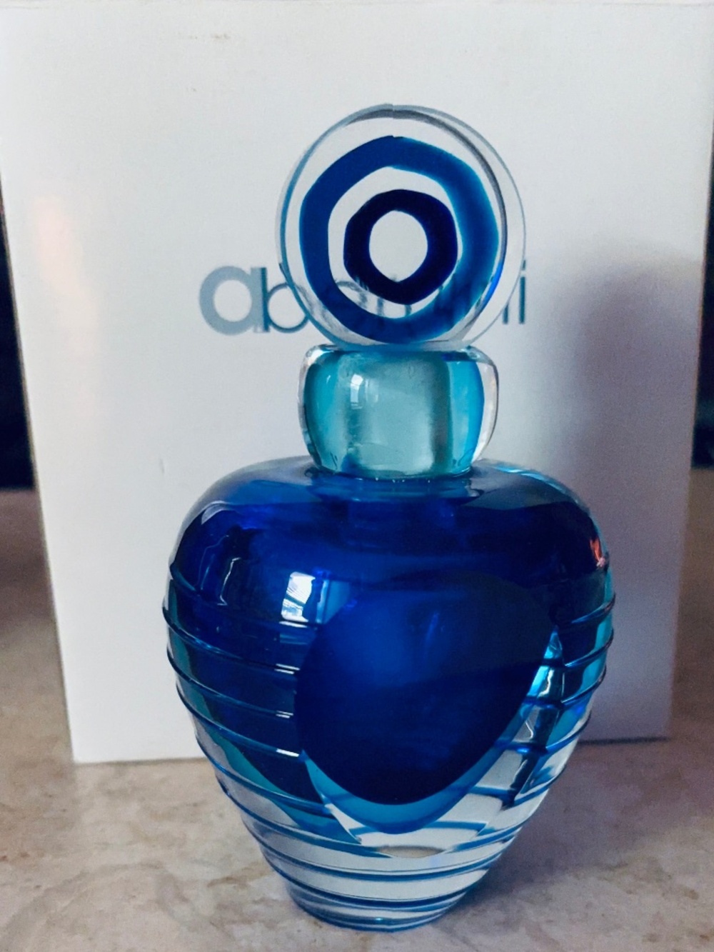 Abernini Firth Avenue Perfume Bottle Round With Stopper Blue/Green